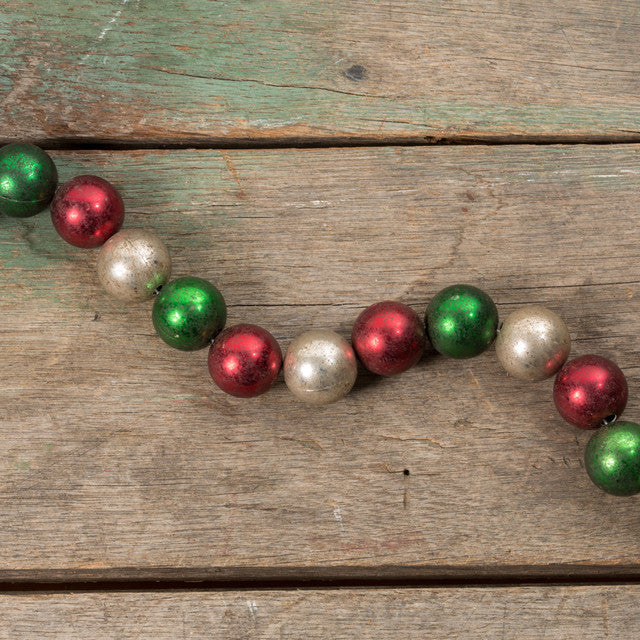 6' Jumbo Red, Green, Silver Garland