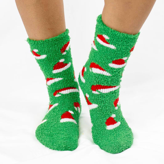 Women's Santa Hat Snuggly Socks