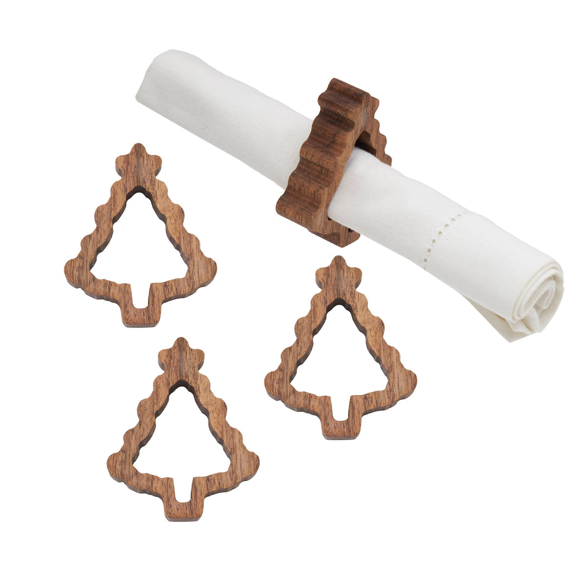Christmas Tree Wood Napkin Ring