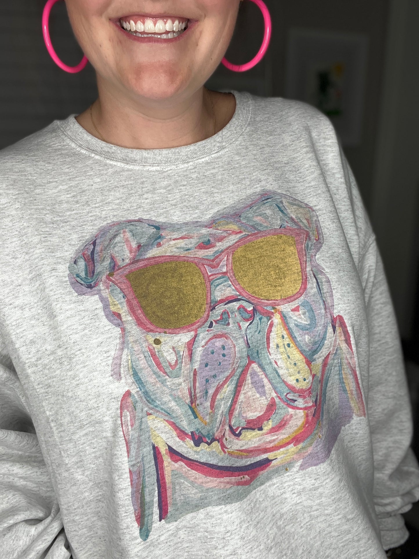 Watercolor Bulldog Sweatshirt
