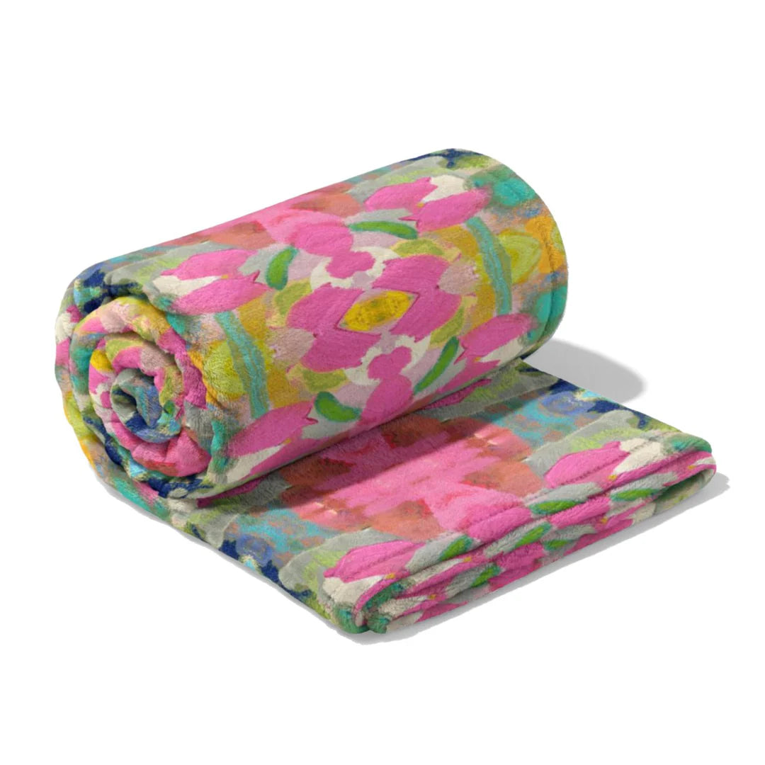 Laura Park Fleece Throw - Pink Paradise