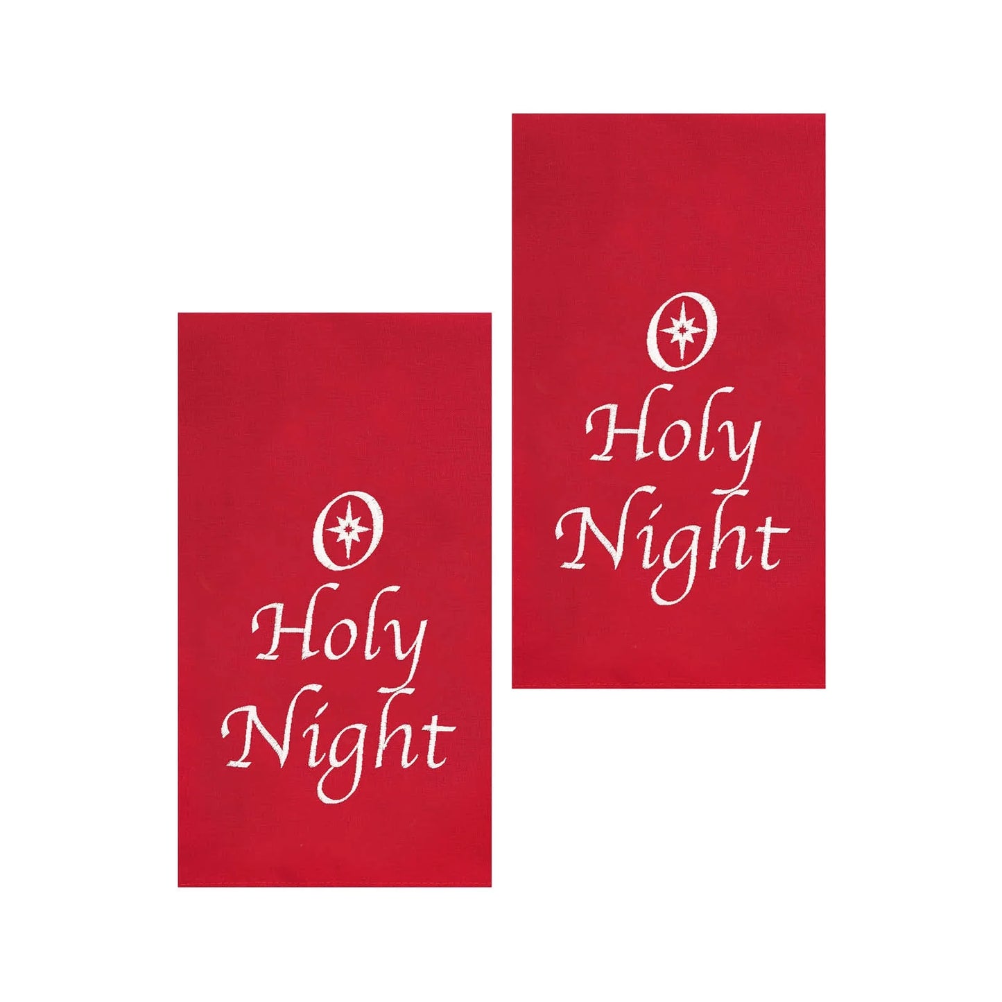 O Holy Night Red Kitchen Towel