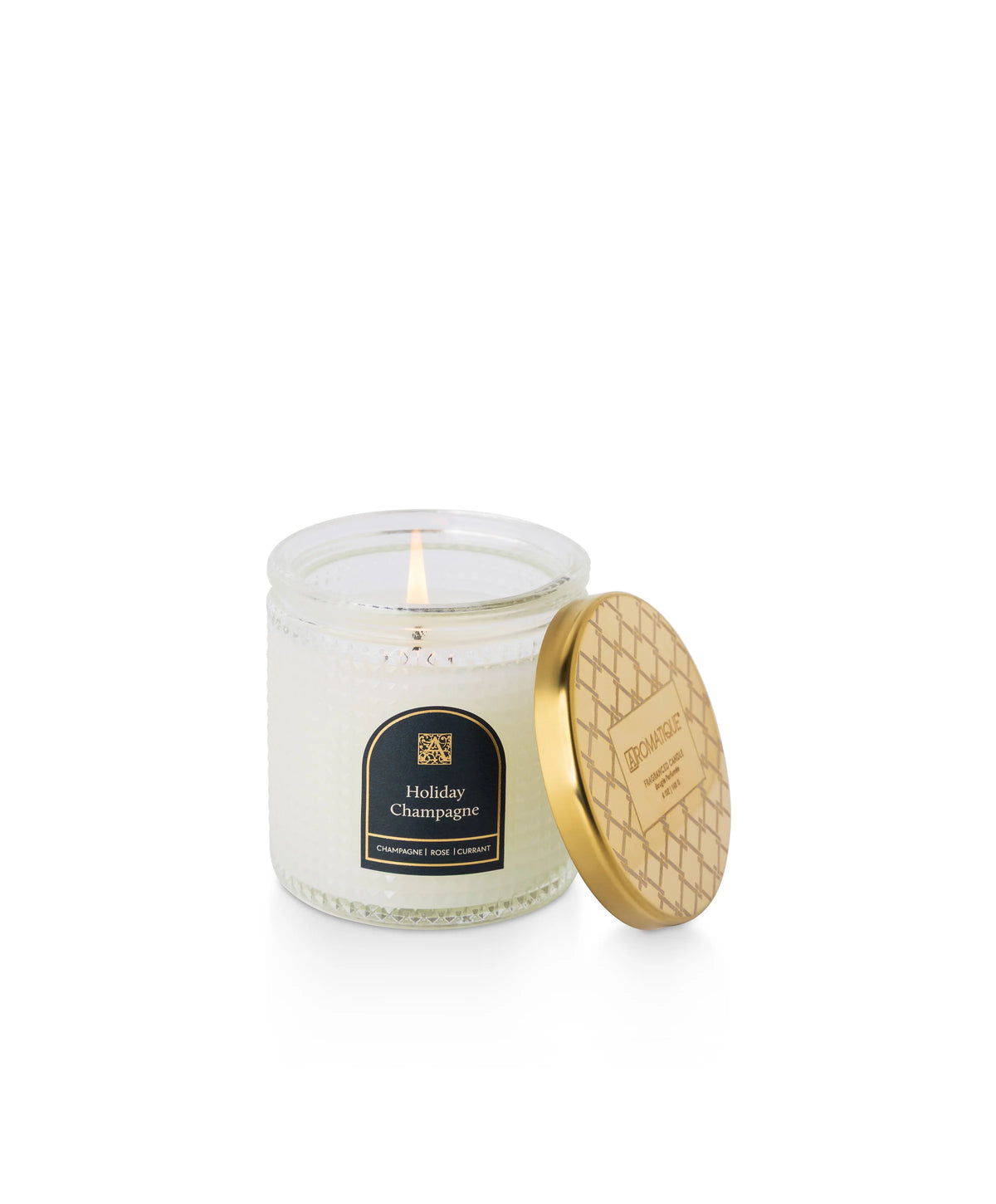 Aromatique Holiday Champagne - Textured Glass Candle