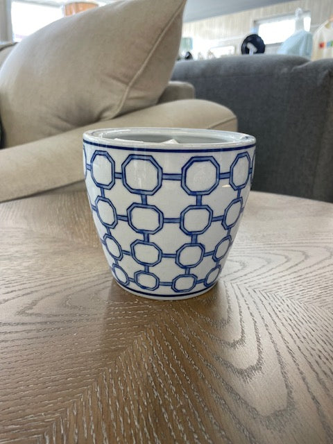 Small Blue and White Planter