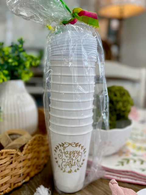 Insulated Easter Coffee Cups with Lids - 10 pk.