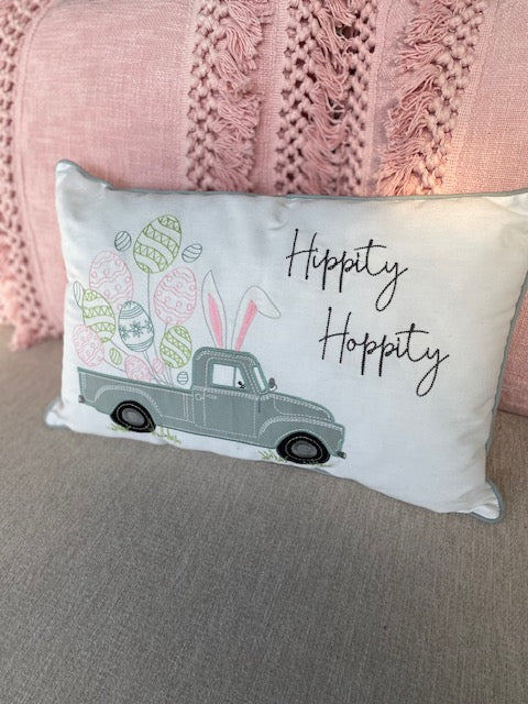 Easter Truck Throw Pillow