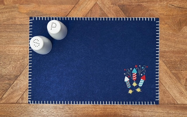 Fireworks Felt Placemat