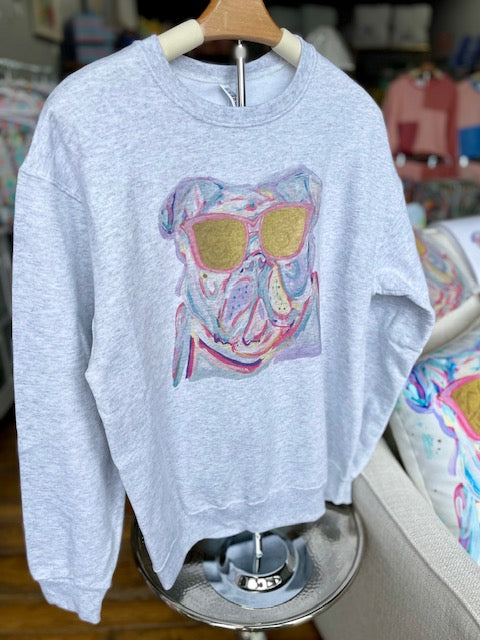 Watercolor Bulldog Sweatshirt