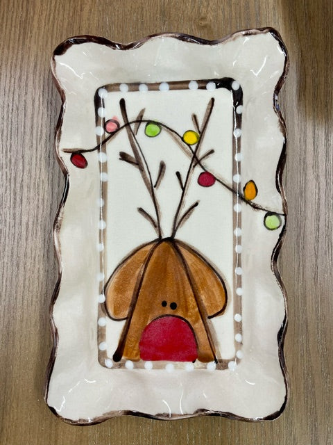 Reindeer Rectangle Mini Tray