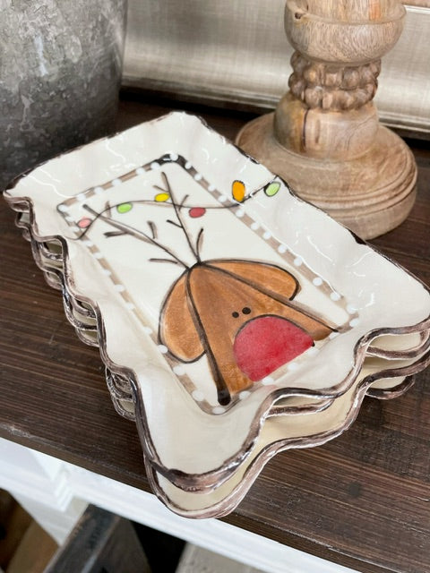 Reindeer Rectangle Mini Tray