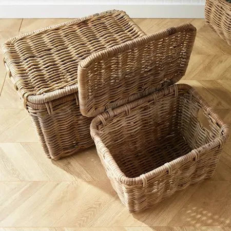 Rectangle Wicker Trunk with Lid