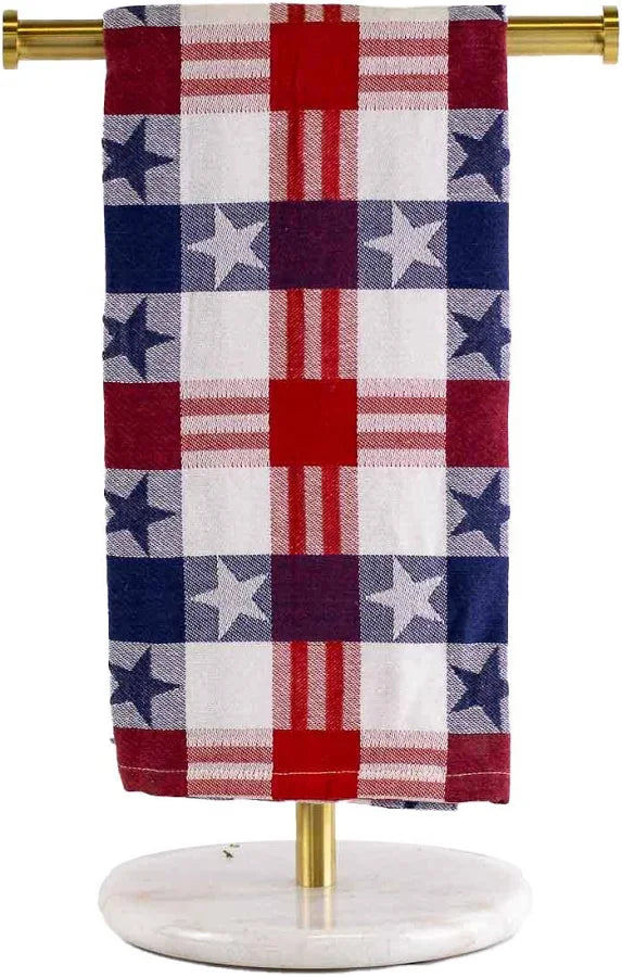 Stars and Stripes Plaid Hand Towel