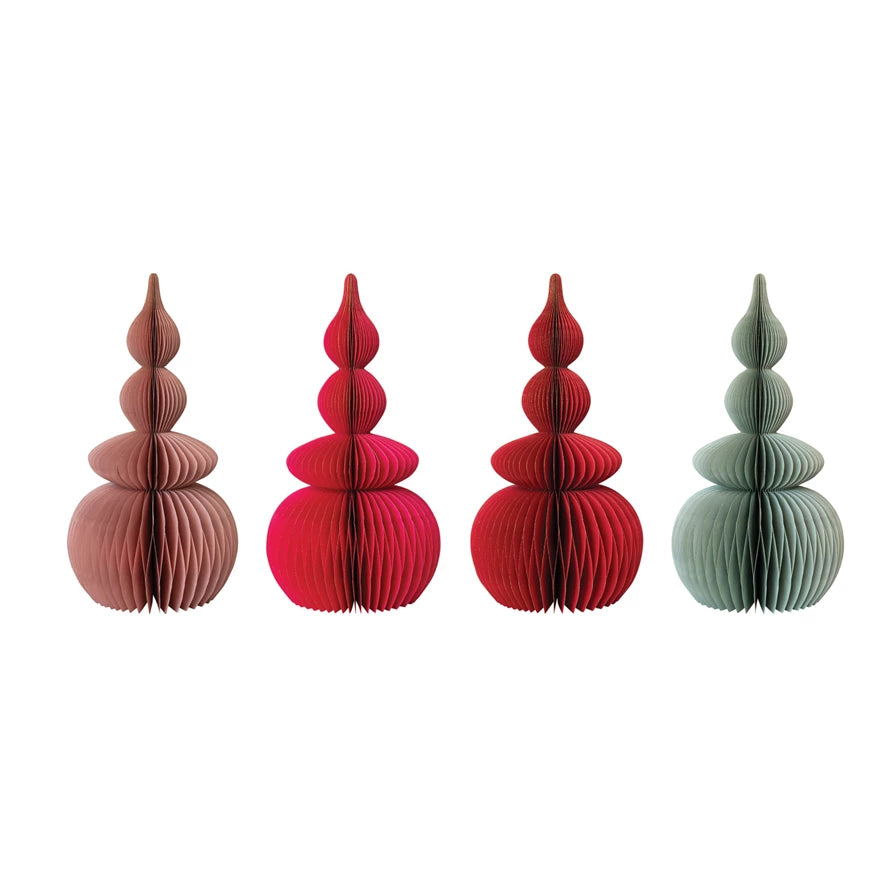 Large Paper Folding Honeycomb Trees