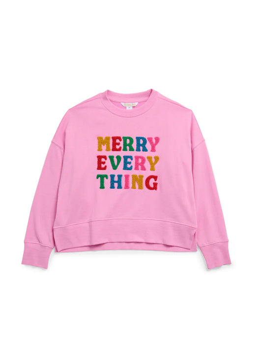 Merry Everything Pink Sweatshirt