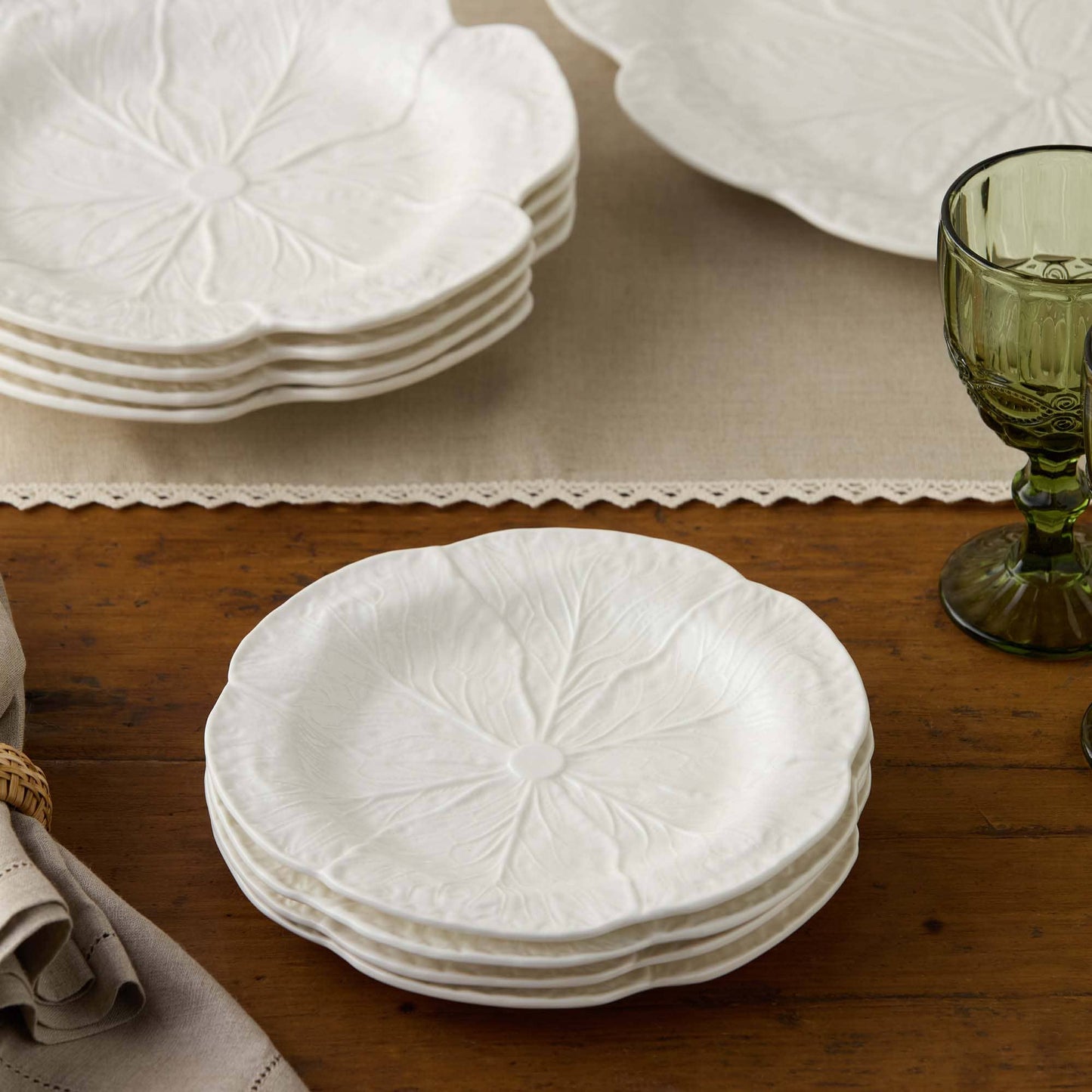 White Cabbage 3-D Salad Plate 9 in PREORDER