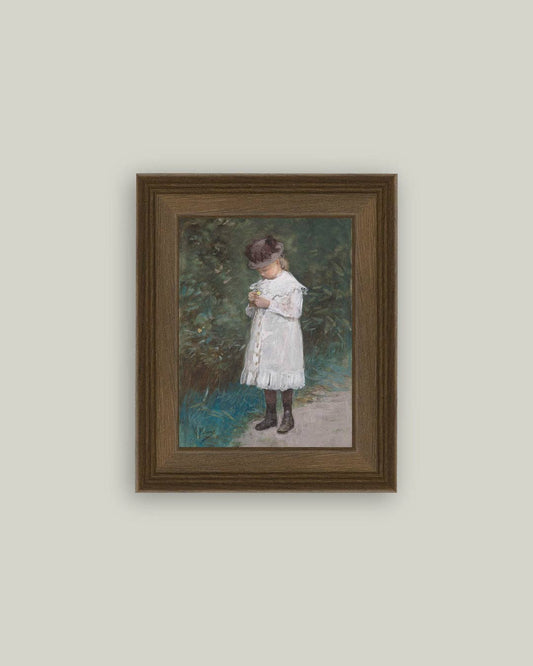 Mauve Daughter of the Artist Framed Antique Art