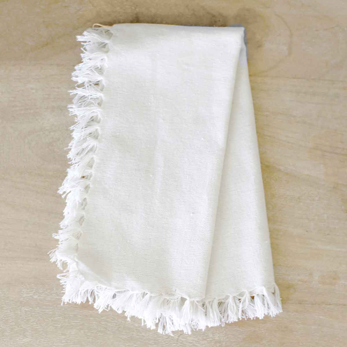 White Fringe Napkins