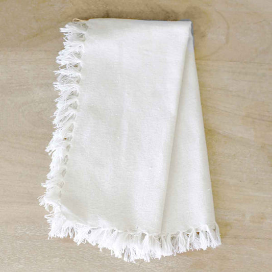 White Fringe Napkins