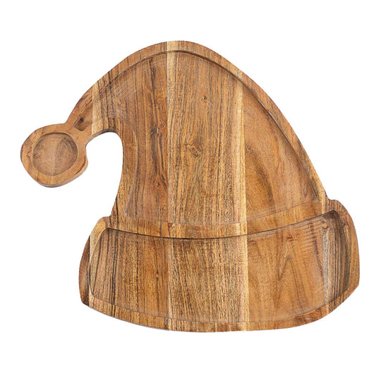 Wooden Santa Hat Serving Board Natural