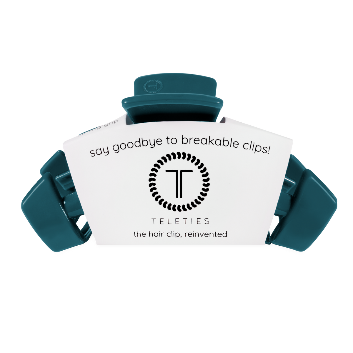 Teleties Classic | Teal With It | Large | Claw Clip