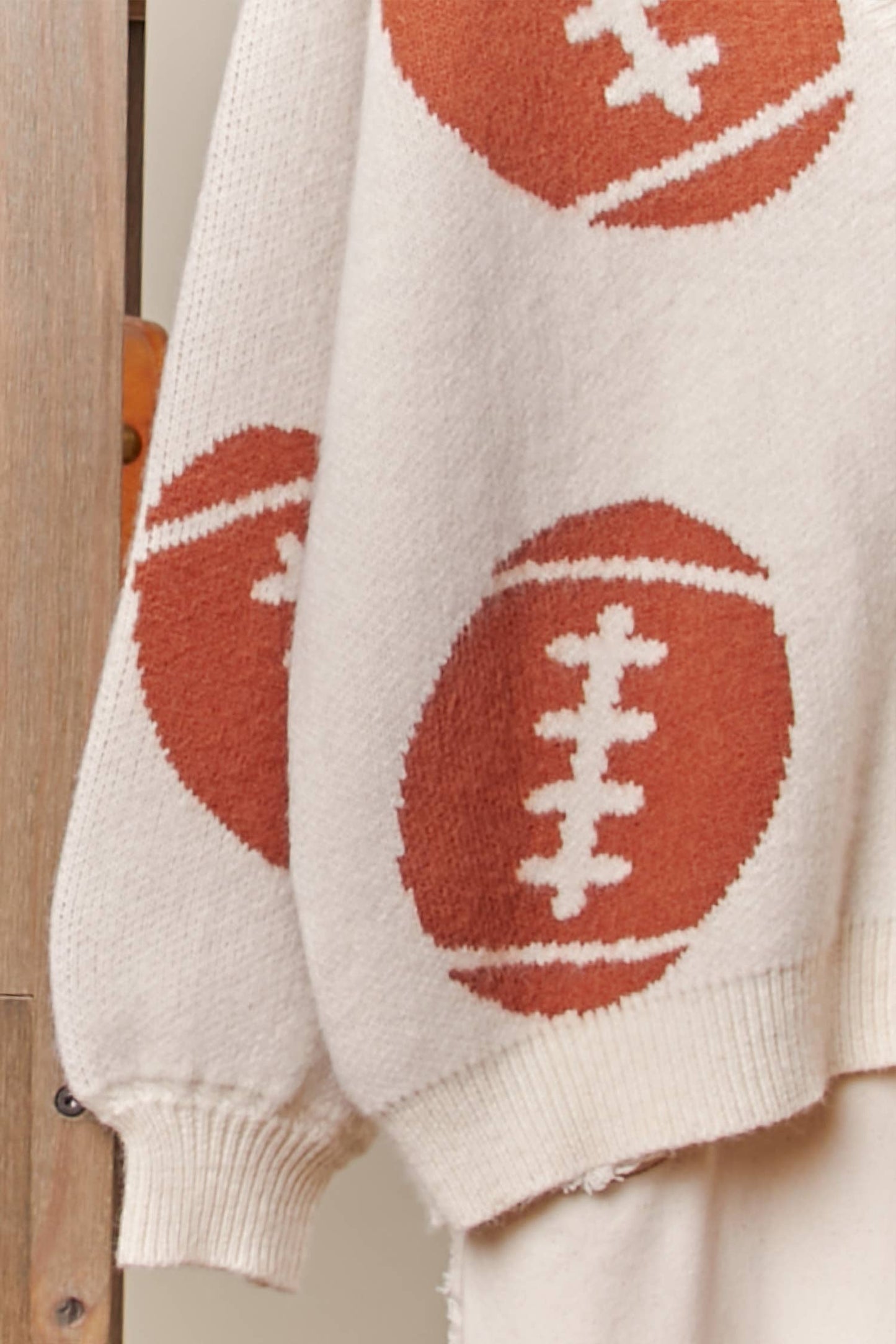 Football  Button V Neck Knit Cardigans