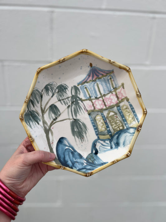 Hand Painted Stoneware Plate