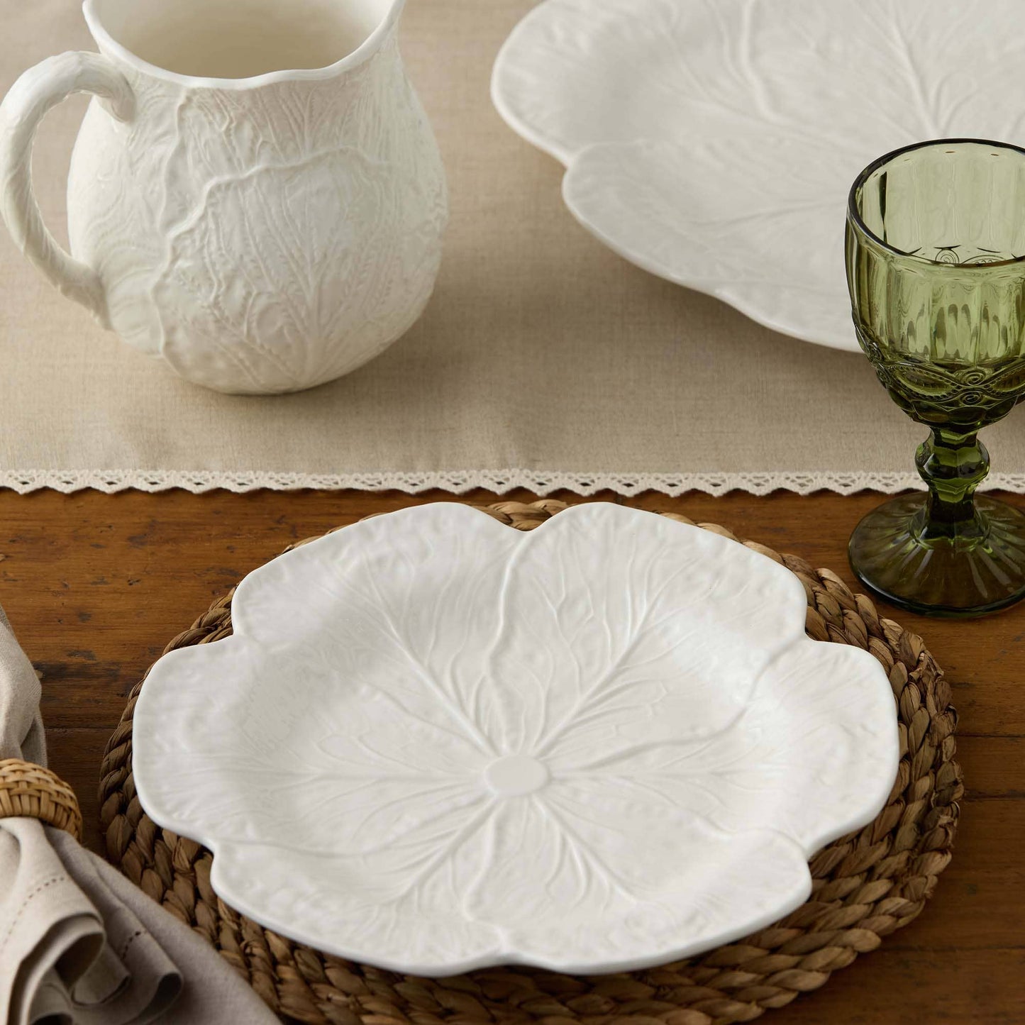 White Cabbage 3-D Dinner Plate 11 in PREORDER