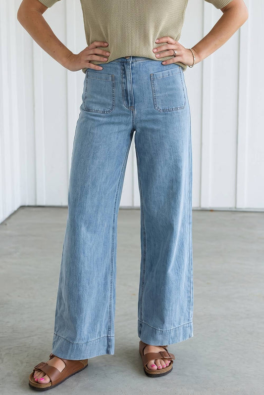 LAS Solid Pocket Detail Denim Jeans (4-16)