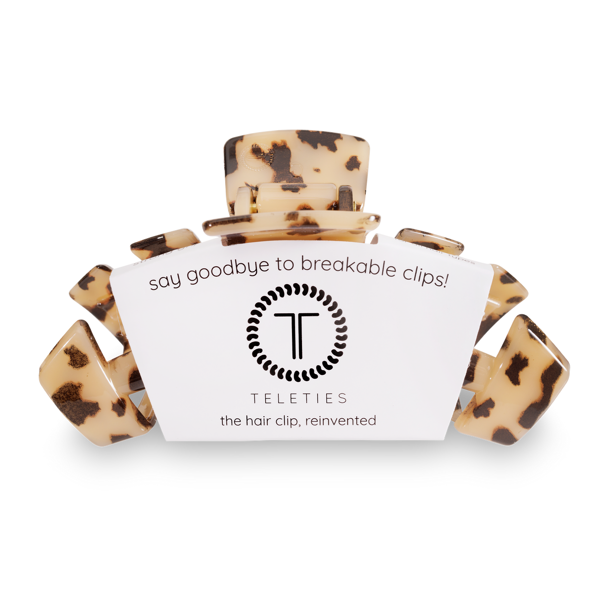 Teleties Classic Hair Clip | Large | Blonde Tortoise
