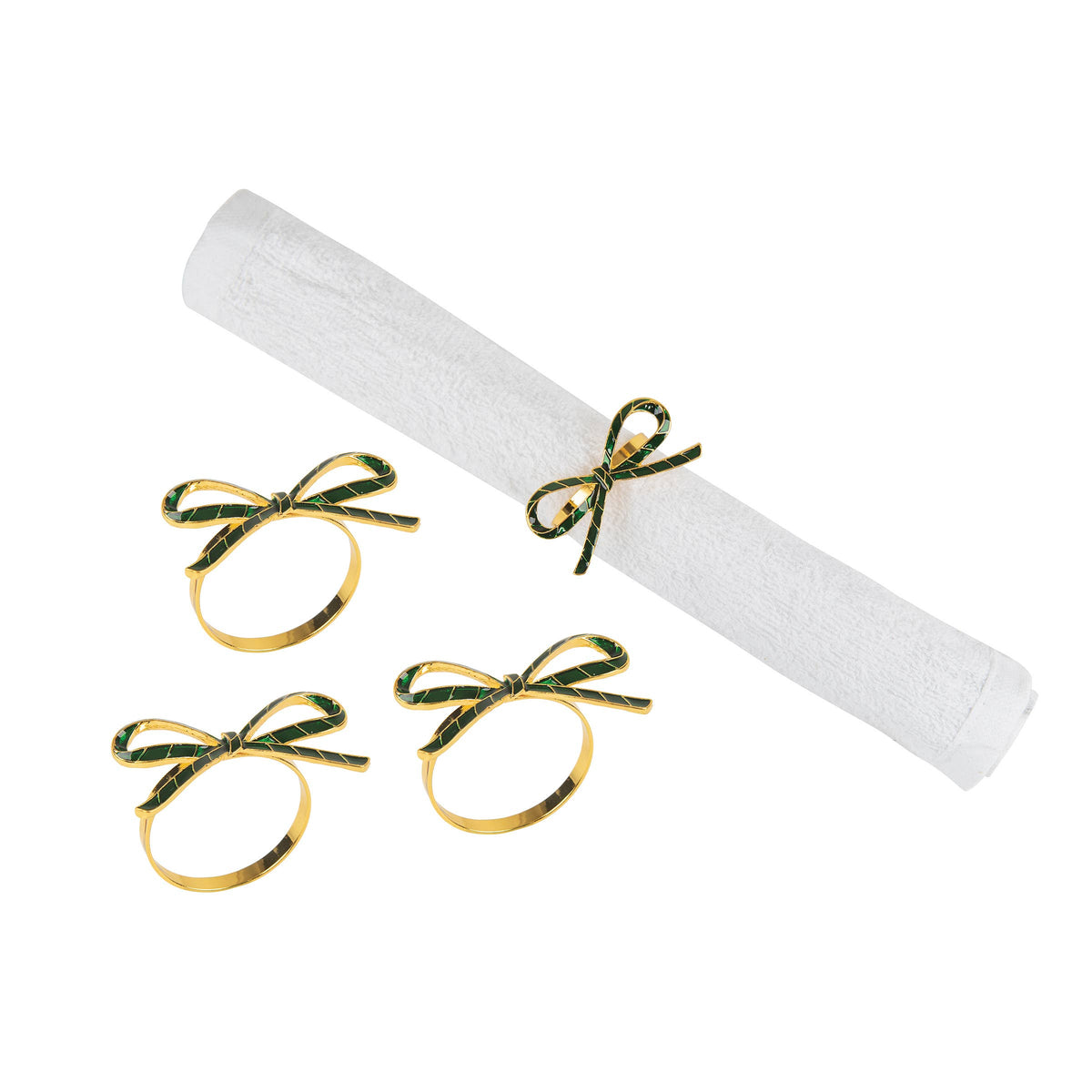 Green Ribbon Napkin Ring