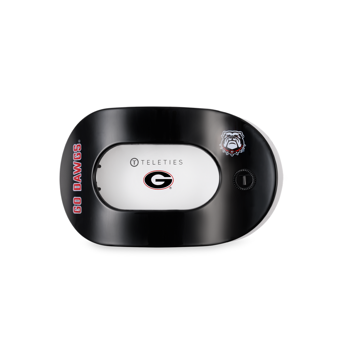 Teleties Go Dawgs! Medium Flat Round Hair Clip
