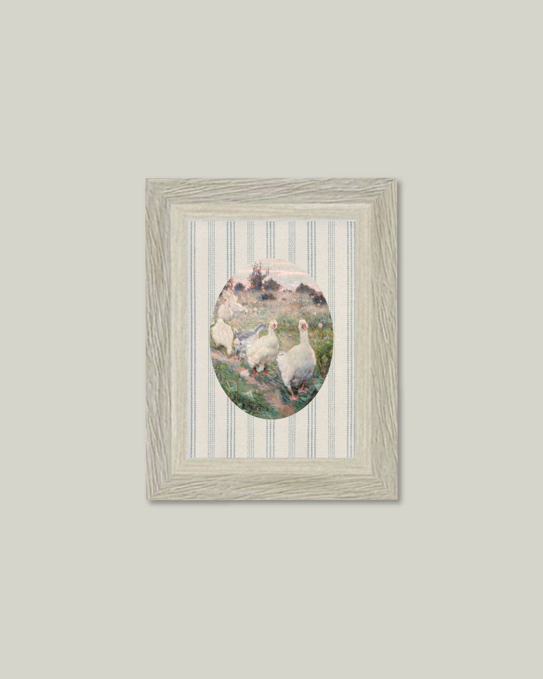Happy Geese Framed Antique Art