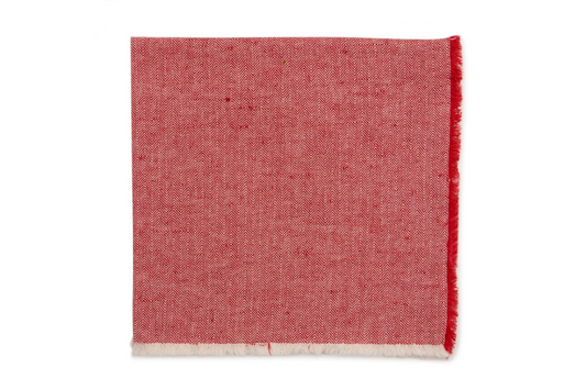 Red Herringbone Fringe Napkin