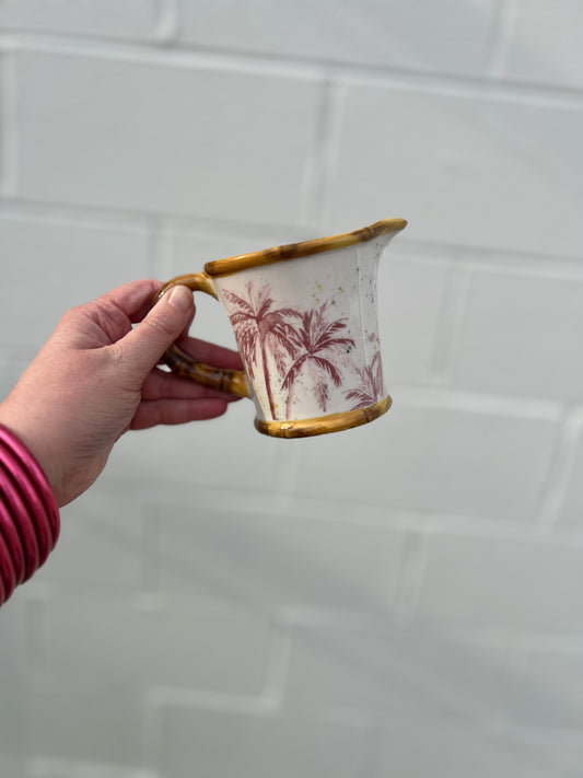 Hand Painted Stoneware Creamer Pitcher
