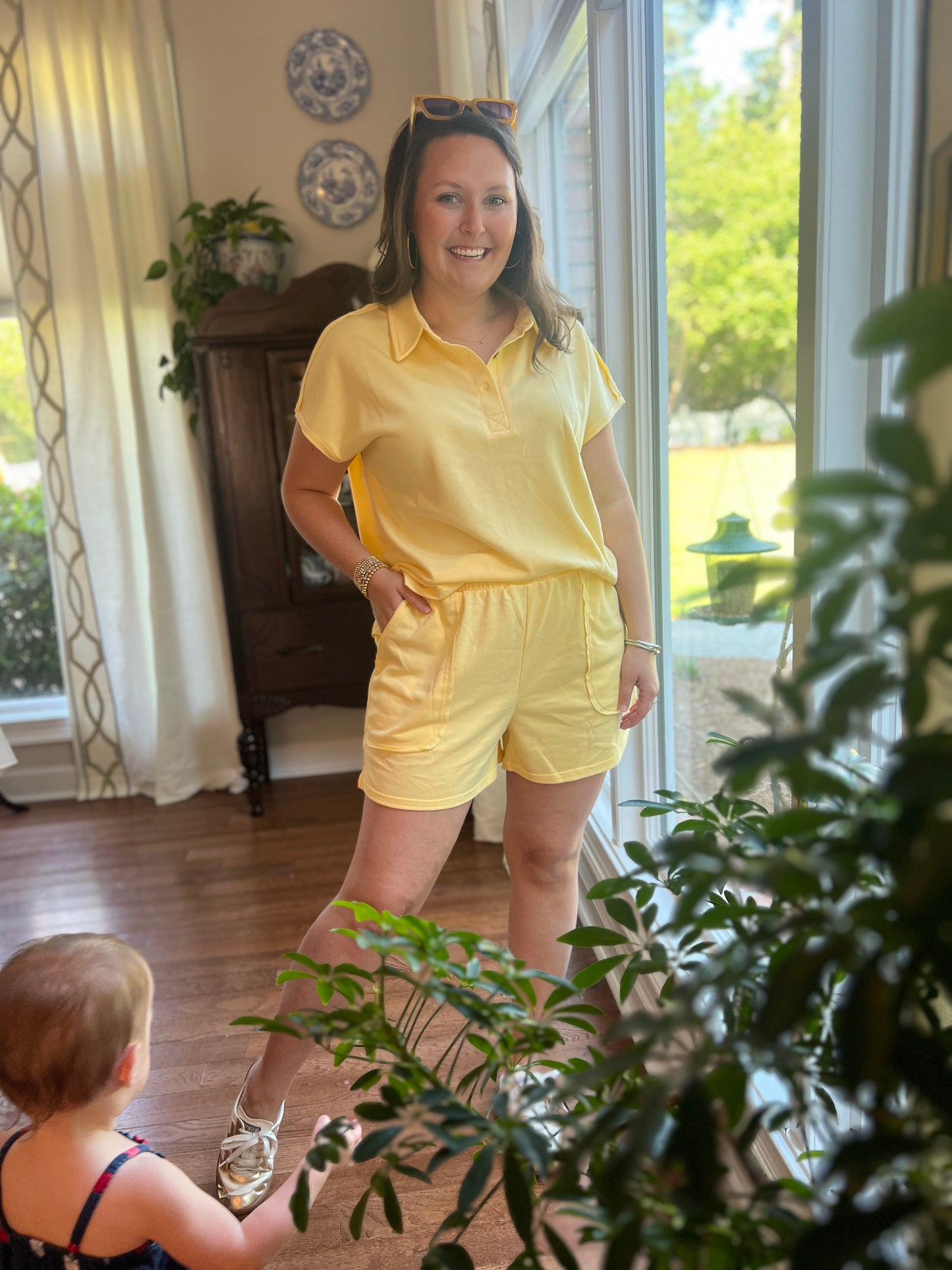 Butter Yellow Shorts Set