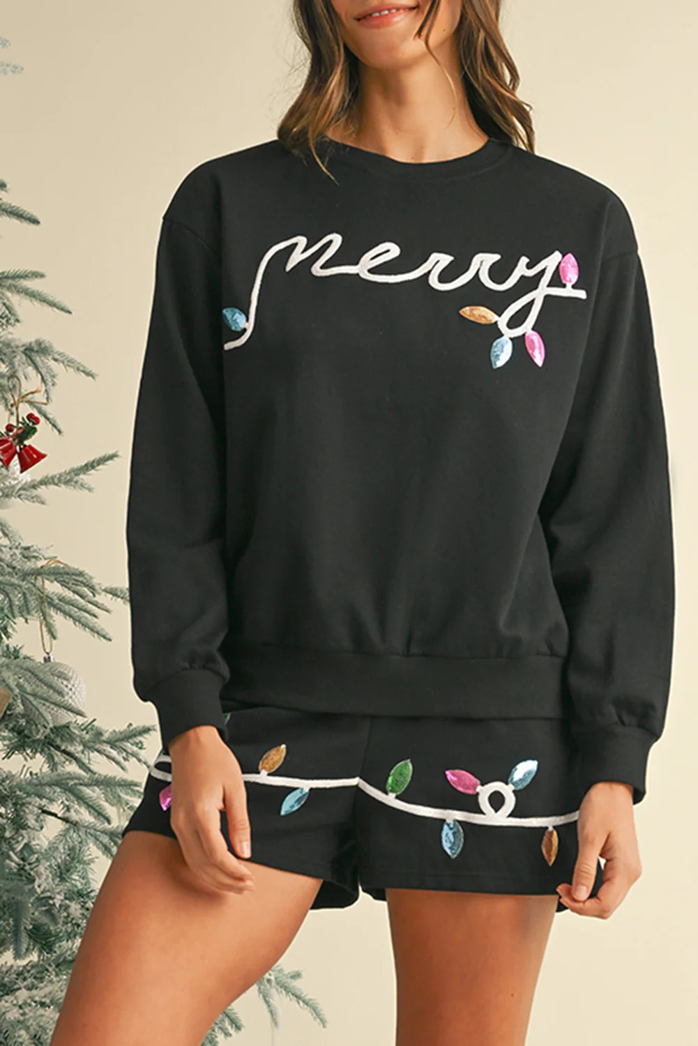 Sequin Black Merry Set