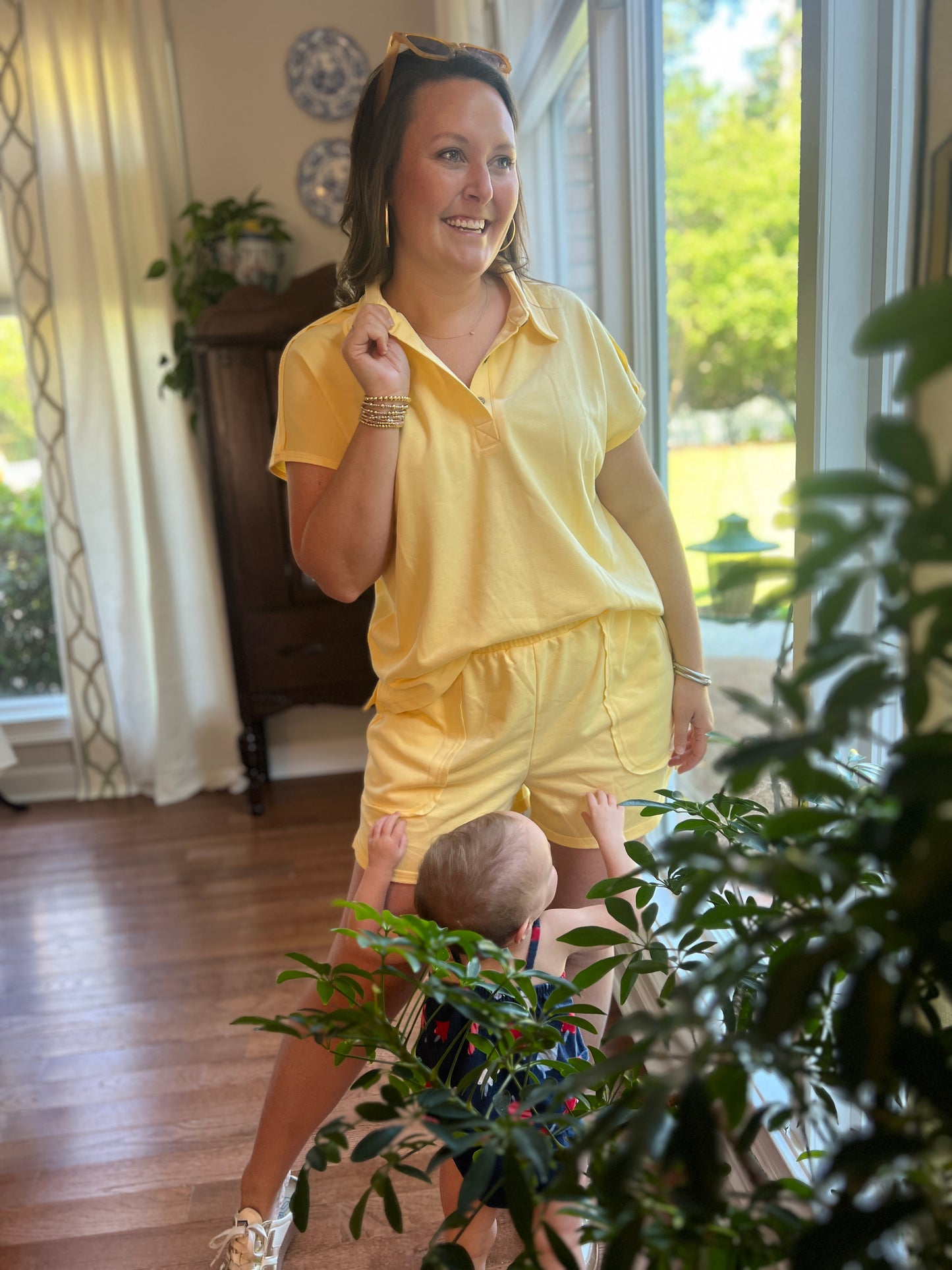 Butter Yellow Shorts Set