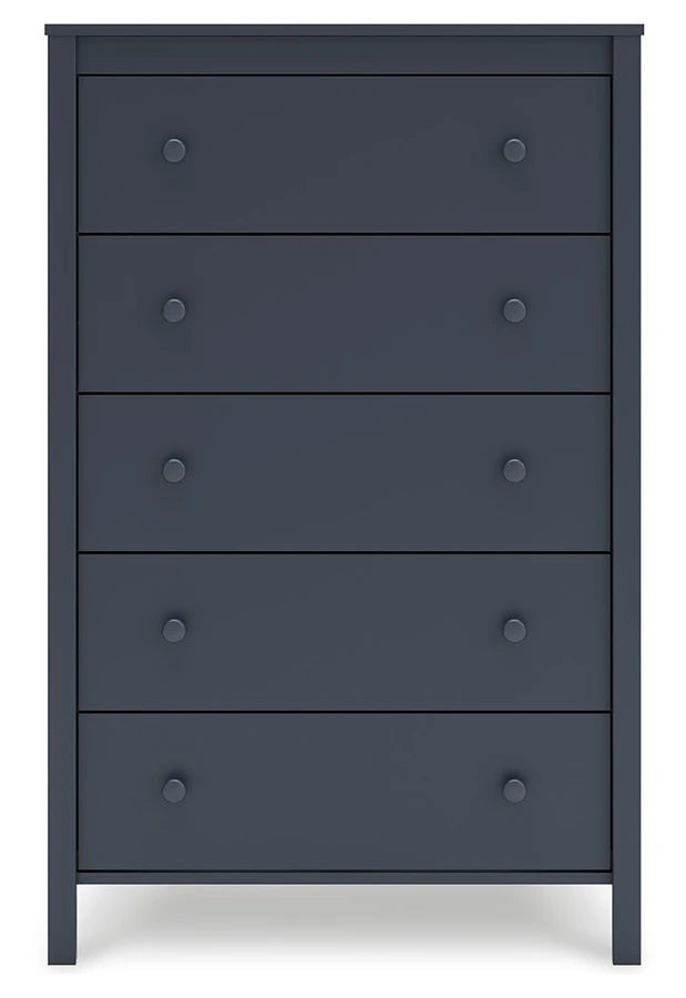 Simmenfort 5 Drawer Chest - Navy