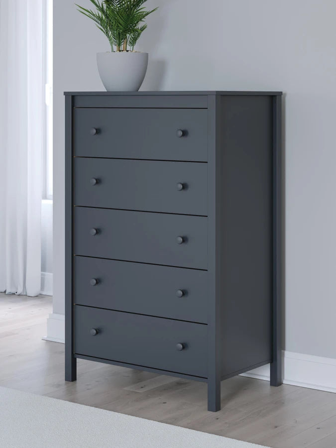 Simmenfort 5 Drawer Chest - Navy
