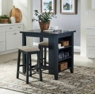 3pc dining set - navy