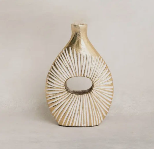 Vase Gold & White - Small