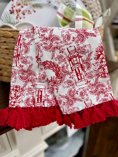 Classic Nutcracker Tassel Kitchen Towel