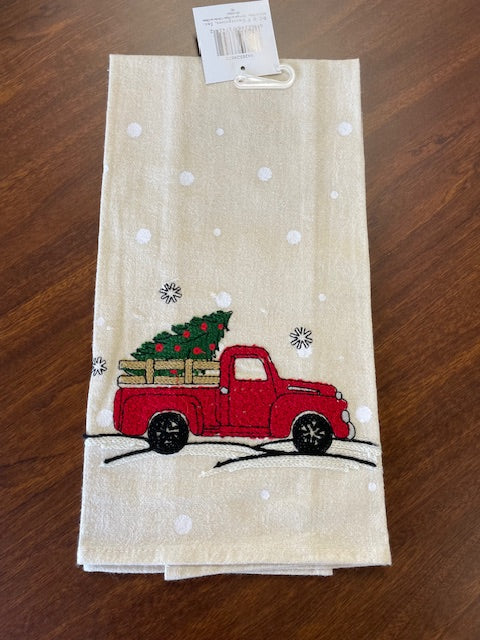 Red Truck Flour Sack Towel