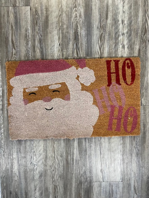 Pink Ho Ho Ho Santa Doormat