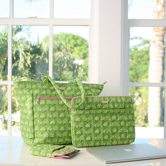 Laura Park Rosemary Meadow Quilted Laptop Case