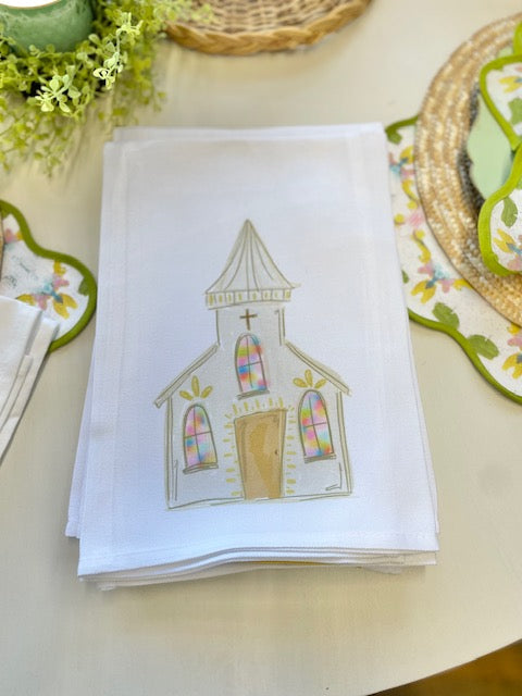 Whimsy Church Tea Towel