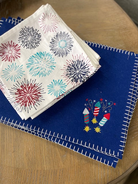 Fireworks Cotton Napkins