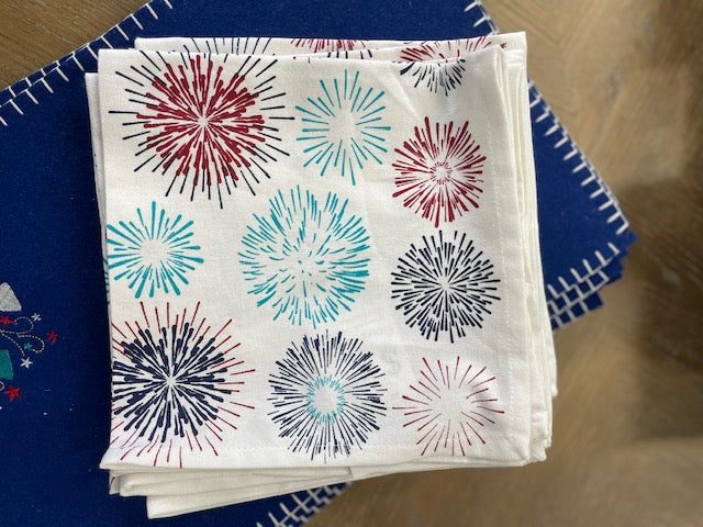 Fireworks Cotton Napkins