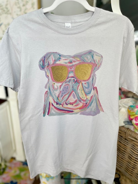 Watercolor Bulldog Short-Sleeve Tee