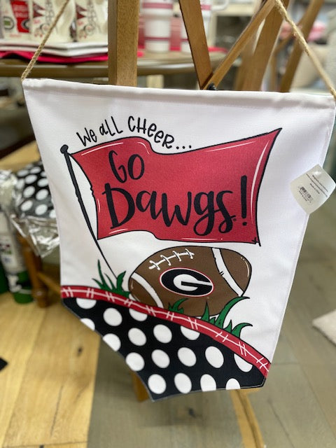 UGA "We All Cheer Go Dawgs" Doorhanger